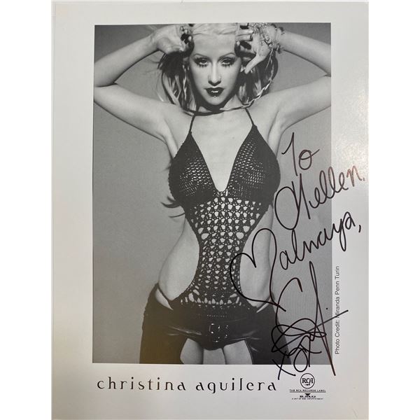 JSA Christina Aguilera Autograph Photo