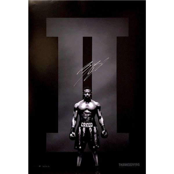 Michael B Jordan Autograph Creed  Poster
