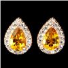 Image 1 : Natural Unheated Pear Citrine Earrings
