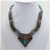 Image 1 : Tibet Natural Stone Tribal Queen Royal Necklace