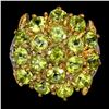 Image 1 : Natural  Green Peridot Two Tone Ring