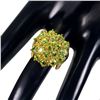 Image 3 : Natural  Green Peridot Two Tone Ring