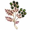 Image 1 : Natural Chrome Diopside Rhodolite Garnet Brooch