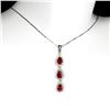 Image 1 : Natural Pear Red Ruby Pendant/Necklace