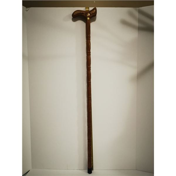 WOODEN WALKING CANE 35"
