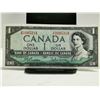 Image 1 : 1954 $1 BANK OF CANADA DOLLAR BILL BANK NOTE