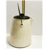 Image 2 : TEA TIME AND DESSERTS VINTAGE COOKIE JAR WITH METAL HANDLE