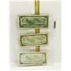 Image 2 : LOT OF 3 1954 ONE DOLLAR BANKNOTE