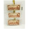 Image 2 : LOT OF 3 1954 $2 DOLLAR BANKNOTES