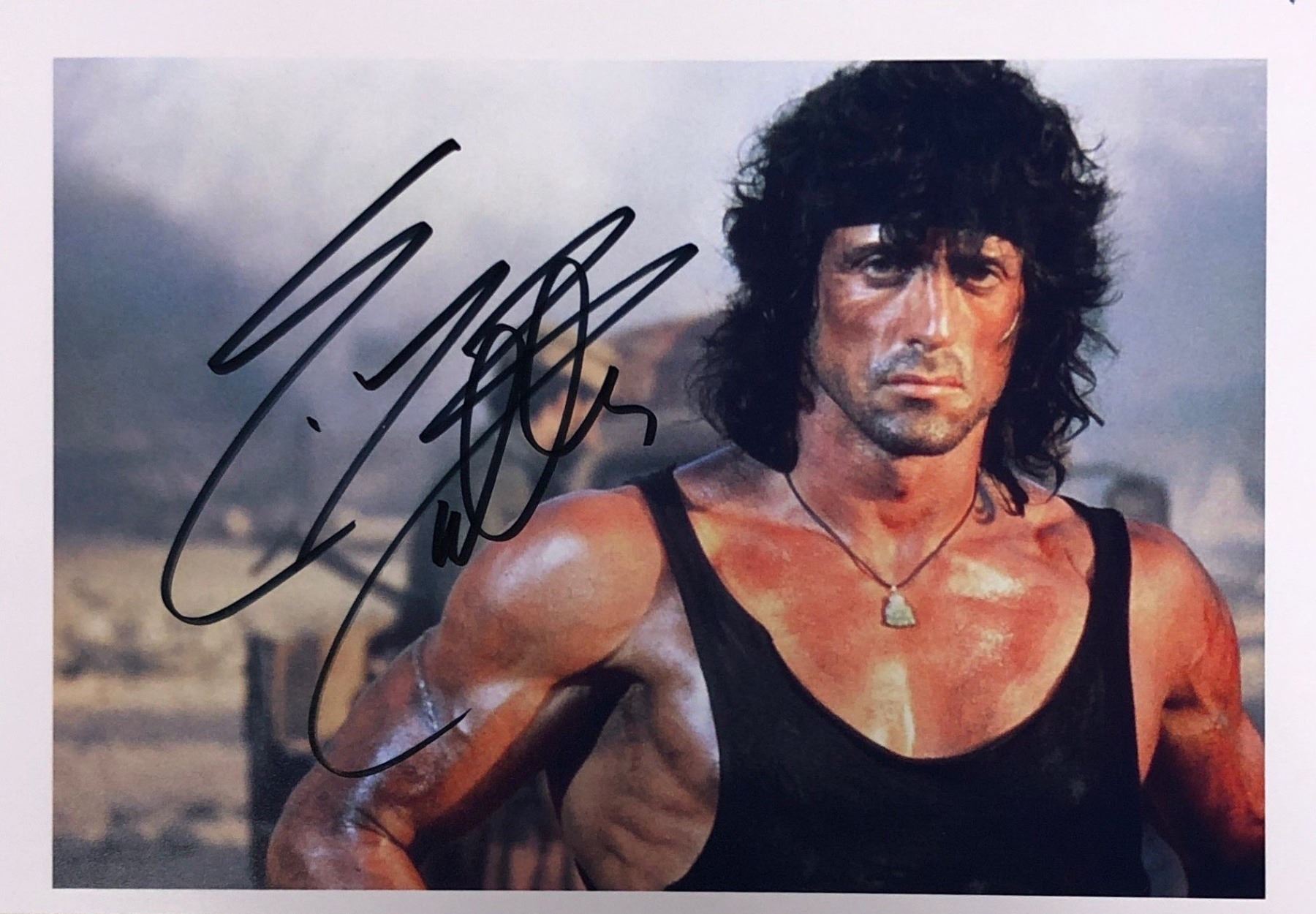 Sylvester Stallone Autograph Signed Rambo Photo