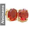 Image 1 : 1.00 ct Orange Sapphire Earrings 14kt Gold