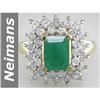 Image 1 : 3.03 ct Emerald & Diamond Ring 14kt Gold