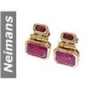 Image 1 : 4.10 ct Ruby Earrings 14kt Gold