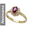 Image 1 : .64 ct Ruby & Diamond Ring 14kt Gold