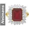 Image 1 : 5.20 ct Ruby & Diamond Ring 14kt Gold
