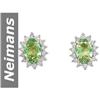 Image 1 : 2.09 ct Tsavorite & Diamond Earrings 14kt Gold