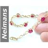 Image 1 : 7.31 ct Ruby & Diamond Bracelet 14kt Gold