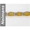 Image 1 : 31.68 ct Yellow Sapphire & Diamond Bracelet 14kt Gold
