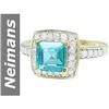 Image 1 : 1.83 ct Apatite & Diamond Ring 14kt Gold