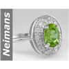 Image 1 : Top Gem 1.57 ct  AAA Peridot & Diamond Ring 14kt Gold