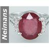 Image 1 : Huge 9.22 ct  Rare Ruby & Diamond Ring 14kt Gold