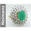 Image 1 : 11.81 ct Emerald & White Sapphire Ring 14kt Gold