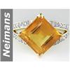 Image 1 : 3.72 ct Citrine & Diamond Ring 14kt Gold