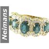 Image 1 : Elegant 3.25 ct Green Tourmaline & Diamond Ring 14kt Gold