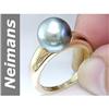 Image 1 : 11 MM Black Tahitian Pearl Ring 14kt Gold