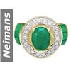 Image 1 : 3.73 ct Emerald & Diamond Ring 14kt Gold