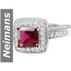 Image 1 : 1.43 ct Pink Tourmaline & Diamond Ring 14kt Gold
