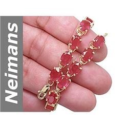 24.00 ct Ruby Bracelet 14kt Gold