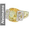 Image 1 : 10.00 ct Citrine & Diamond Ring 14kt Gold