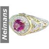 Image 1 : 1.50 ct Pink Tourmaline & Diamond Ring 14kt Gold