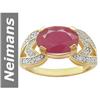 Image 1 : FINE 4.75 ct Ruby & Diamond Ring 14kt Gold