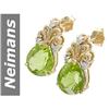 Image 1 : 5.13 ct Peridot & Diamond Earrings 14kt Gold