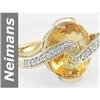 Image 1 : 4.64 ct Citrine & Diamond Ring 14kt Gold