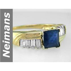 Vintage 1.86 ct Sapphire & Diamond Ring 14kt Gold