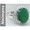 Image 1 : Georgous 12.22 ct Emerald & Diamond Ring 14kt Gold