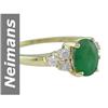 Image 1 : Stunning 1.40 ct Emerald & Diamond Ring 14kt Gold