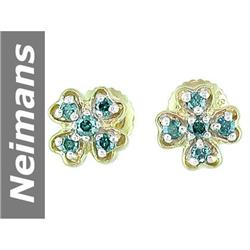 .26 ct Blue Diamond Earrings 14kt Gold