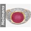 Image 1 : 7.74 ct Ruby & White Sapphire Ring 14kt Gold