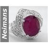 Image 1 : New 6.45 ct  Genuine Ruby & Diamond Ring 14kt Gold