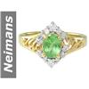 Image 1 : 1.06 ct Tsavorite & Diamond Ring 14kt Gold