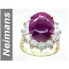 Image 1 : 24.80 ct Ruby & White Sapphire Ring 14kt Gold