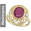 Image 1 : 3.21 ct Ruby & Diamond Ring 14kt Gold