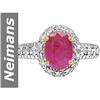 Image 1 : 1.80 ct Ruby & Diamond Ring 14kt Gold