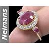 Image 1 : 6.37 ct Ruby & Diamond Ring 14kt Gold