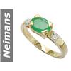 Image 1 : 1.17 ct Emerald & Diamond Ring 14kt Gold