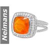 Image 1 : 2.82 ct Fire Opal & Diamond Ring 14kt Gold